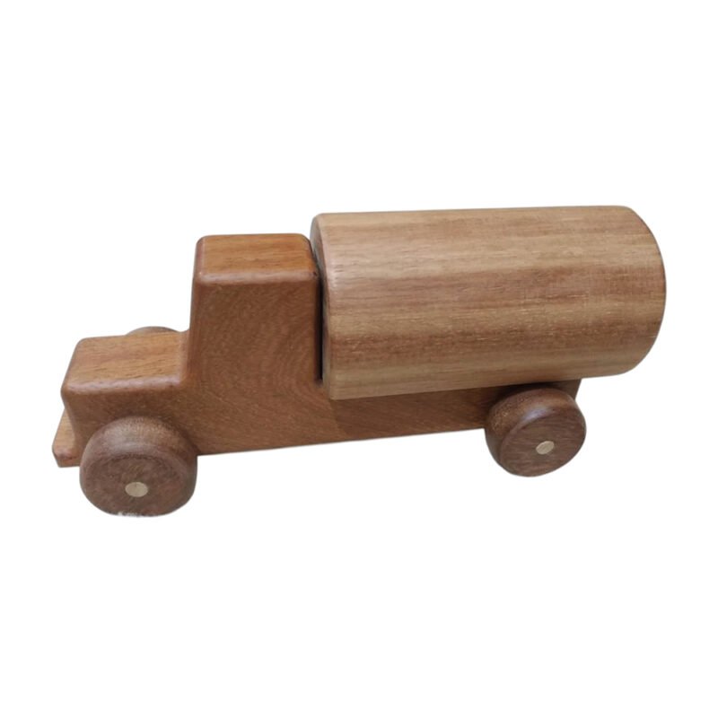 Caminhão tanque brinquedo de madeira